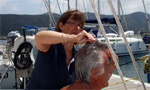 pina mi taglia i capelli al porto di teulada